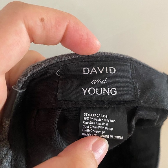 DAVID AND YOUNG CLASSIC GRAY CAP HAT WINTER FALL CABBIE BRUSHED KNIT OLD ENGLISH - Picture 4 of 5